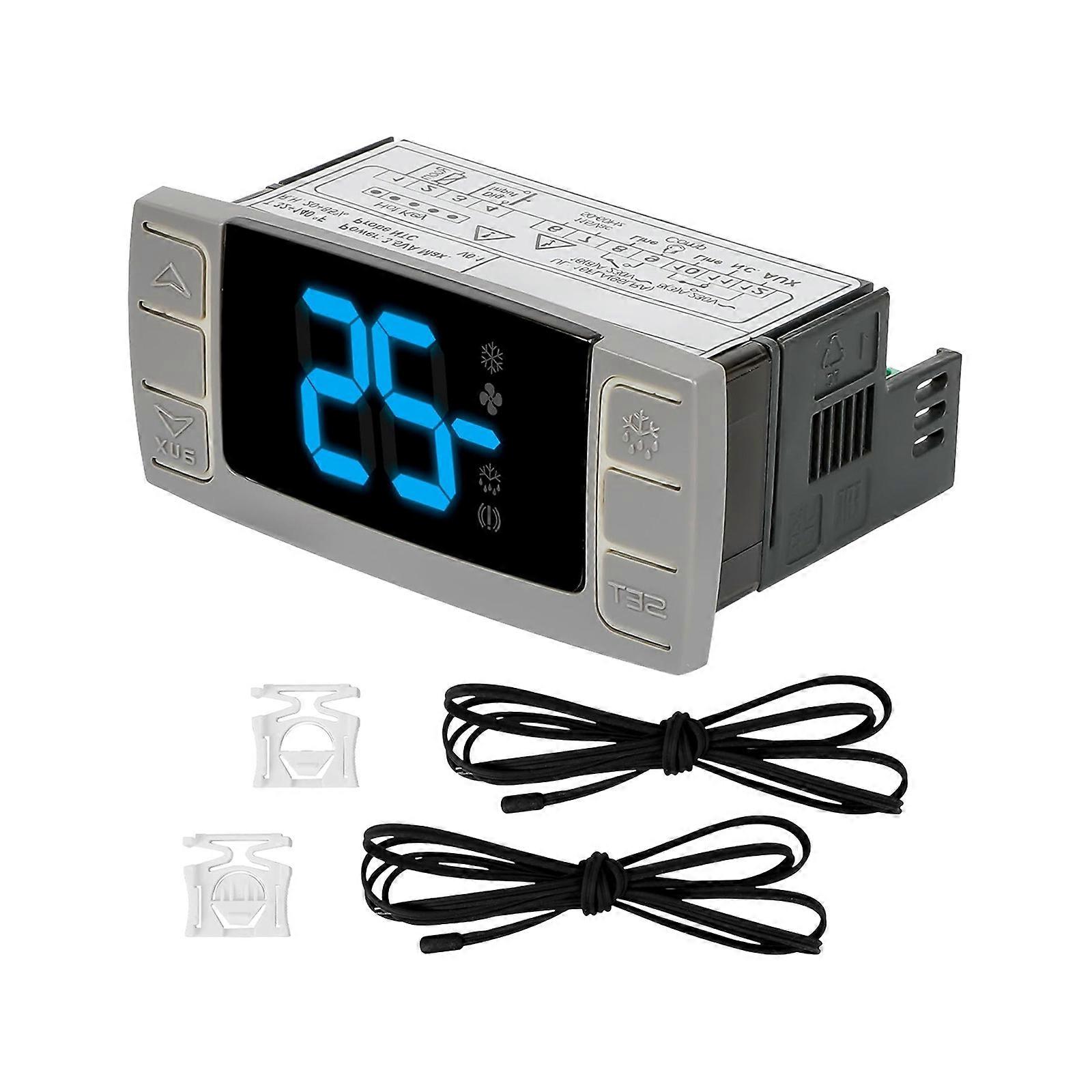 Energy Efficient Refrigeration Thermostat With Factory Resets Function And Compact Design Safe Efficient Cooling Device Multicolor