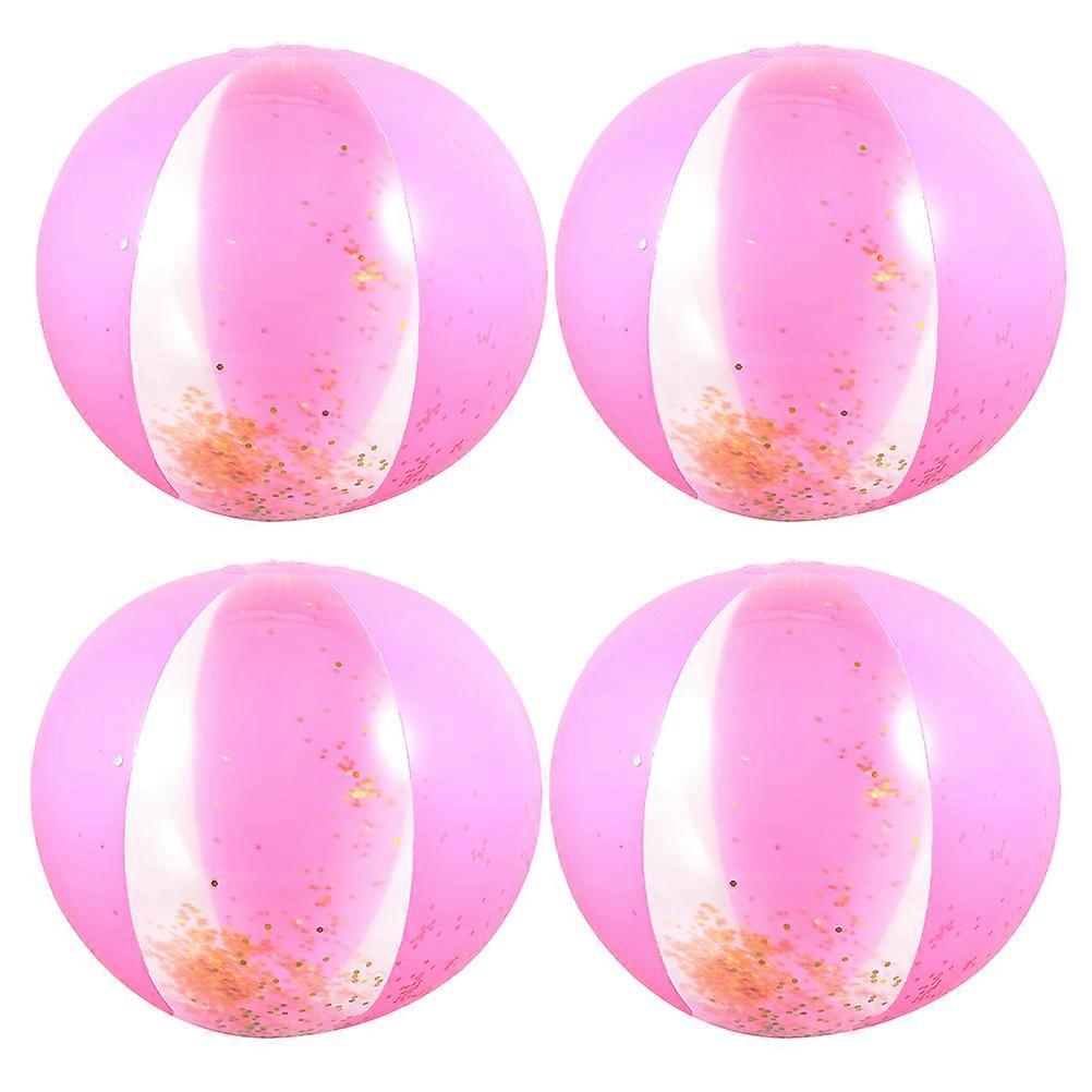 Round Bouncy Playground Patting Ball 24Cm For Kids Inflatable Toy Color Recognition 4Pcs