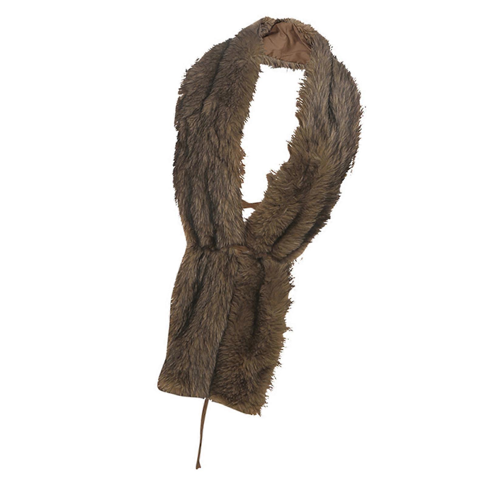 Women's Faux Furs Halter Vest Fuzzy Crop Tank Tops Sleeveless Lace Up Waistcoat Tank Top  S