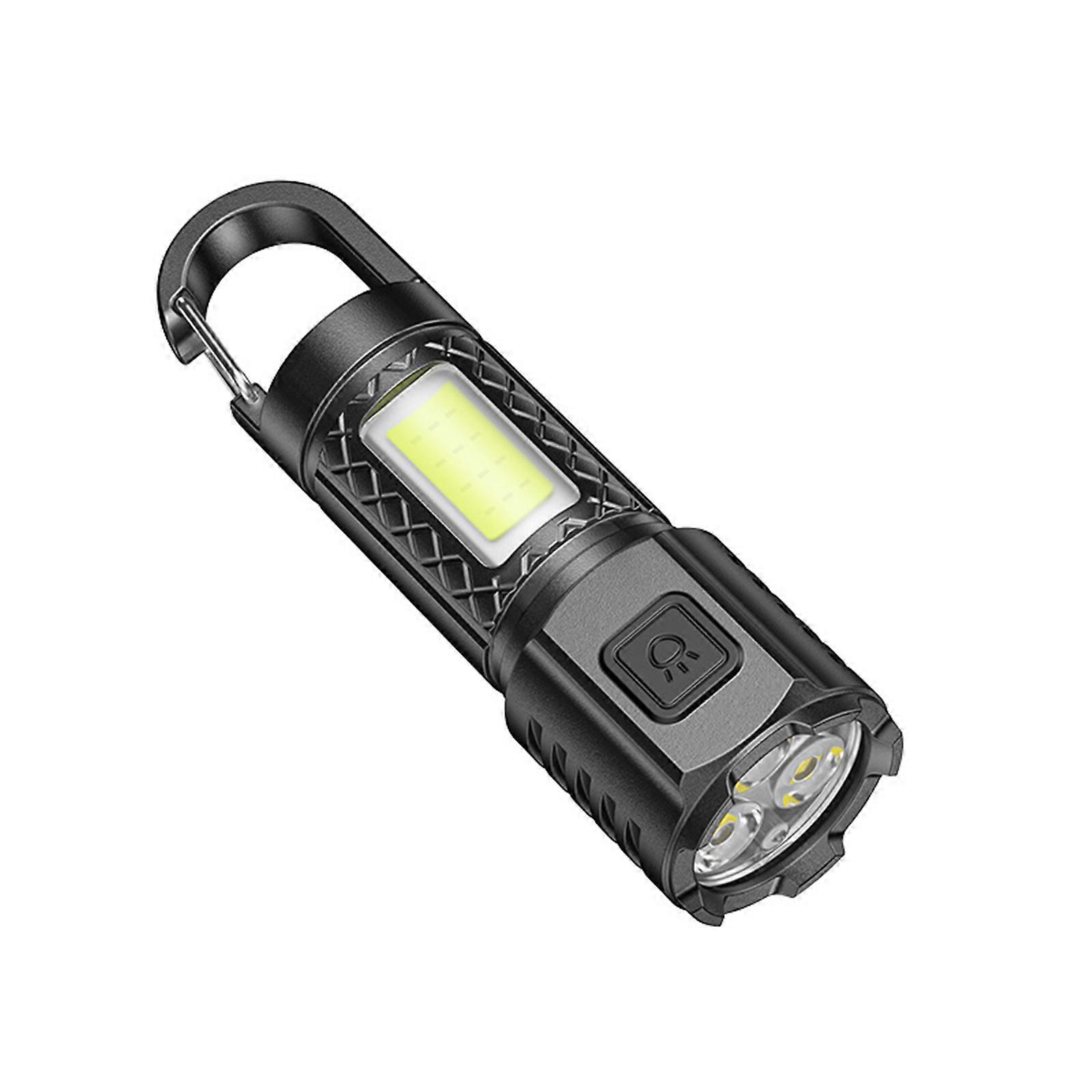 Waterproofed Outdoor Flashlights Rechargeable LED 3 Brightness Flashlights for Backpacking Emergencies Use Multicolor