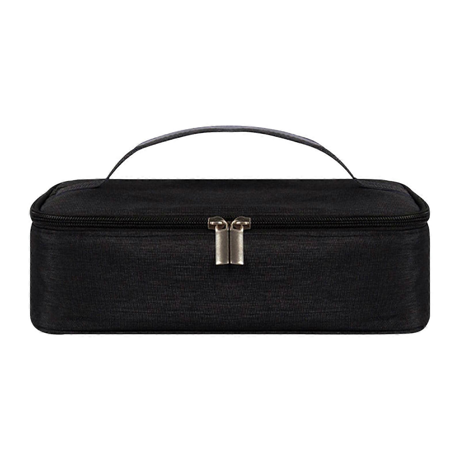 WinysinSmall Insulated Lunch Box Portable Soft Bag Double Zipper Cooler Thermal Meal Tote Kit With Handle For Work & School