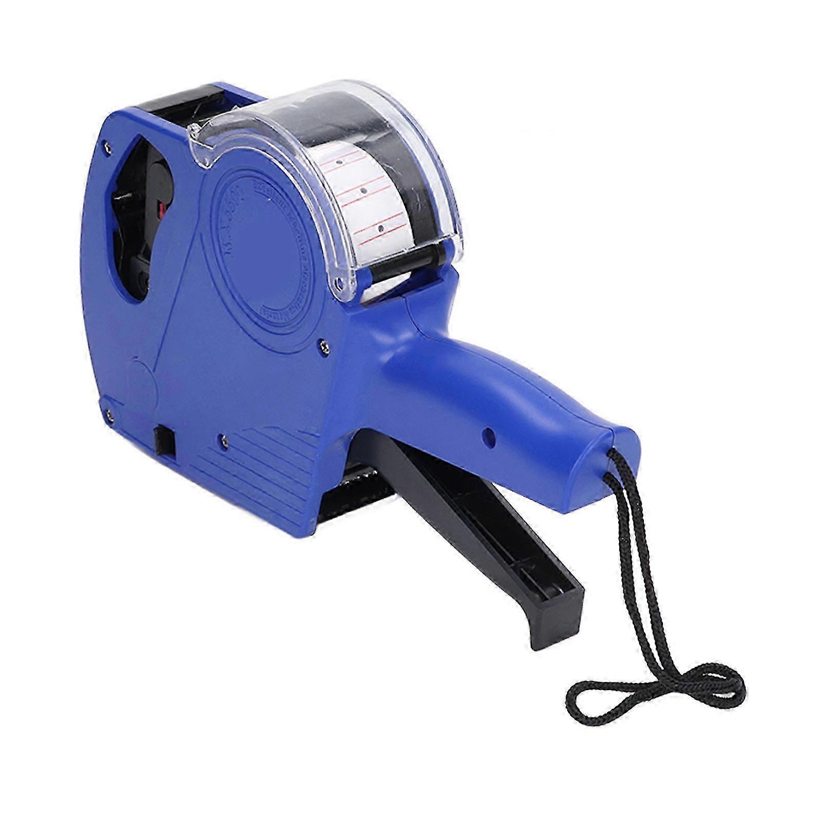 Manual 8 Digit Price Tag Gun with Cartridge, Portable Labeling and Price Marking Tool Blue