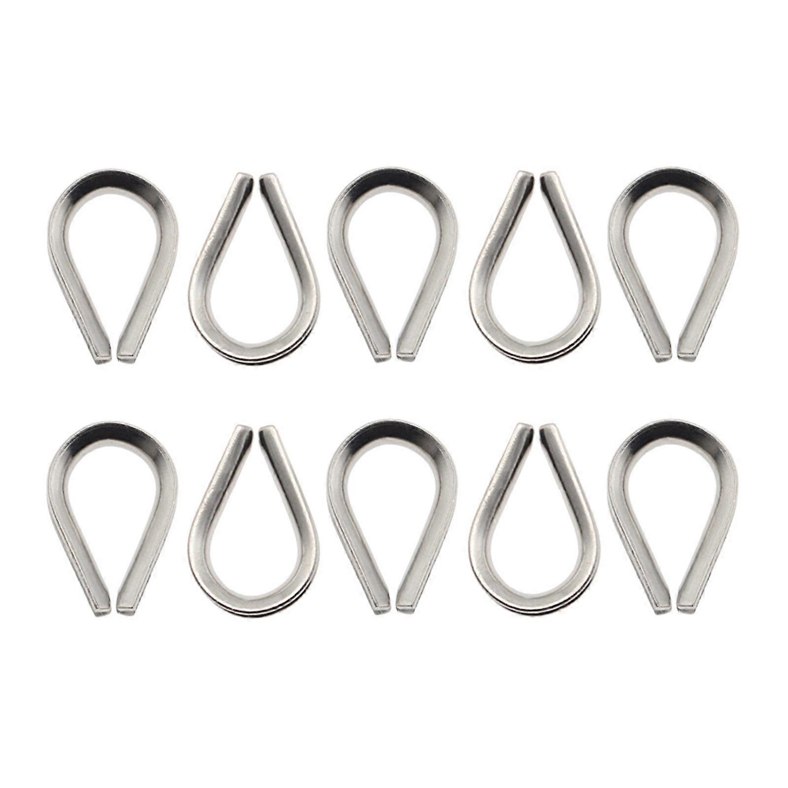 10Pcs Triangular Cable Clamps Rigging Accessory Fixing Workpiece Cable Wire Rope Protective Sleeve Heavy Duty Thimble Multicolor