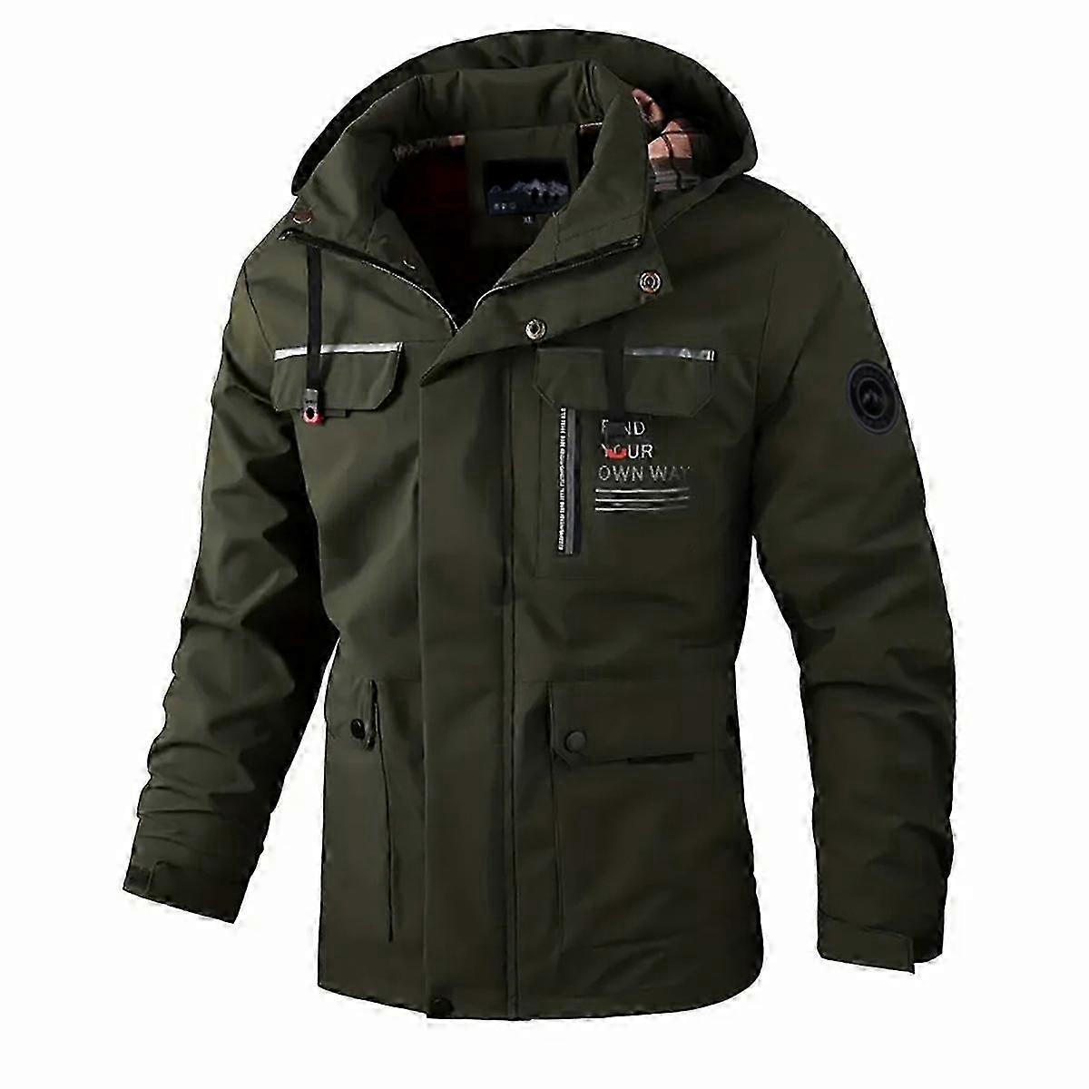 Hooded Winter Jacket for Men - Waterproof Cold Weather Coat