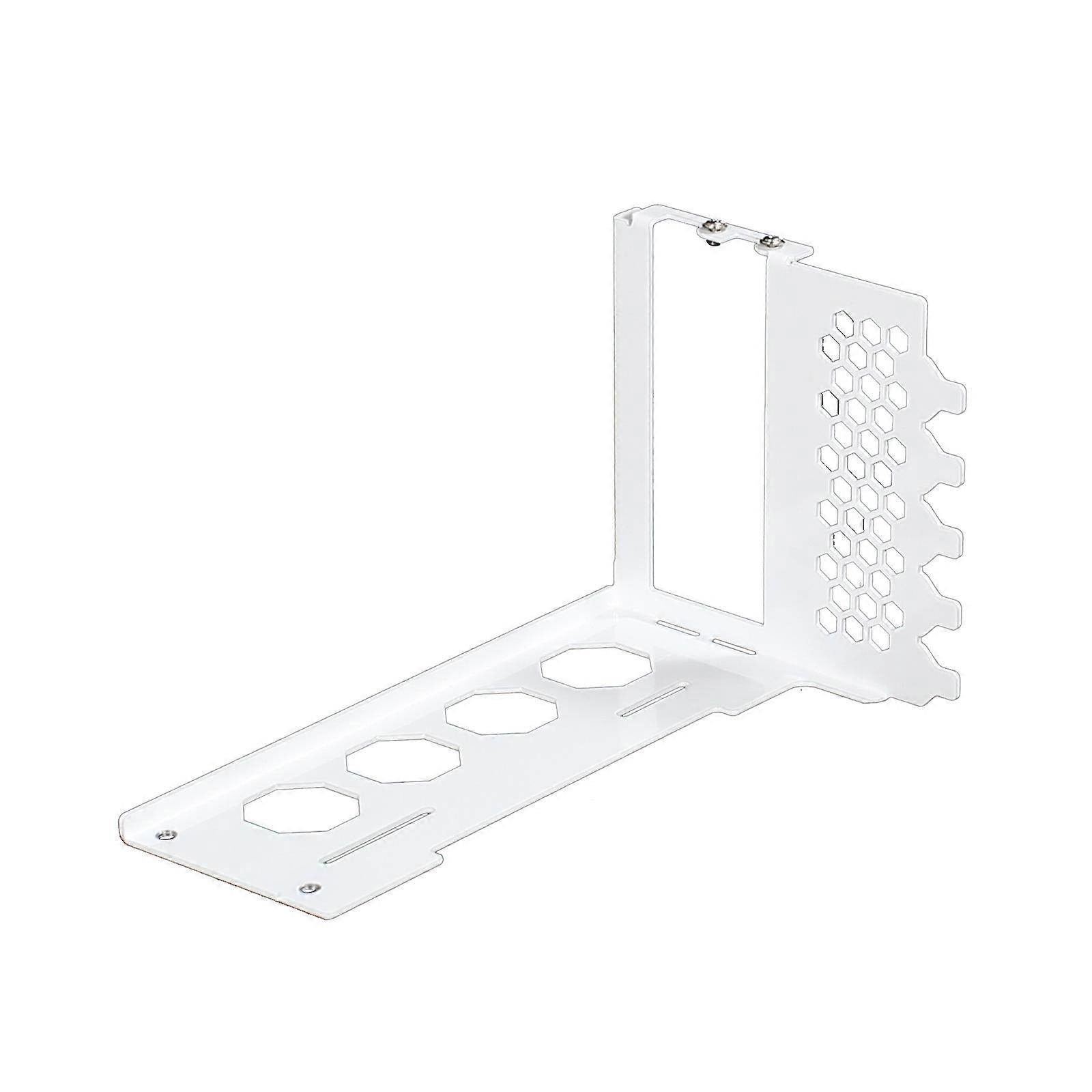 Vertical GPU Mount Bracket Durable Metal GPU Angle Conversion Support for DIY Desktop Computer Case  White