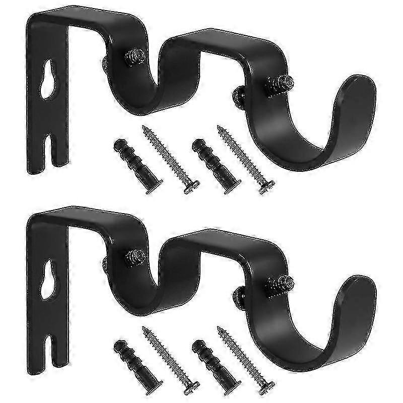 The New 2pcs Curtain Pole Bracket f74