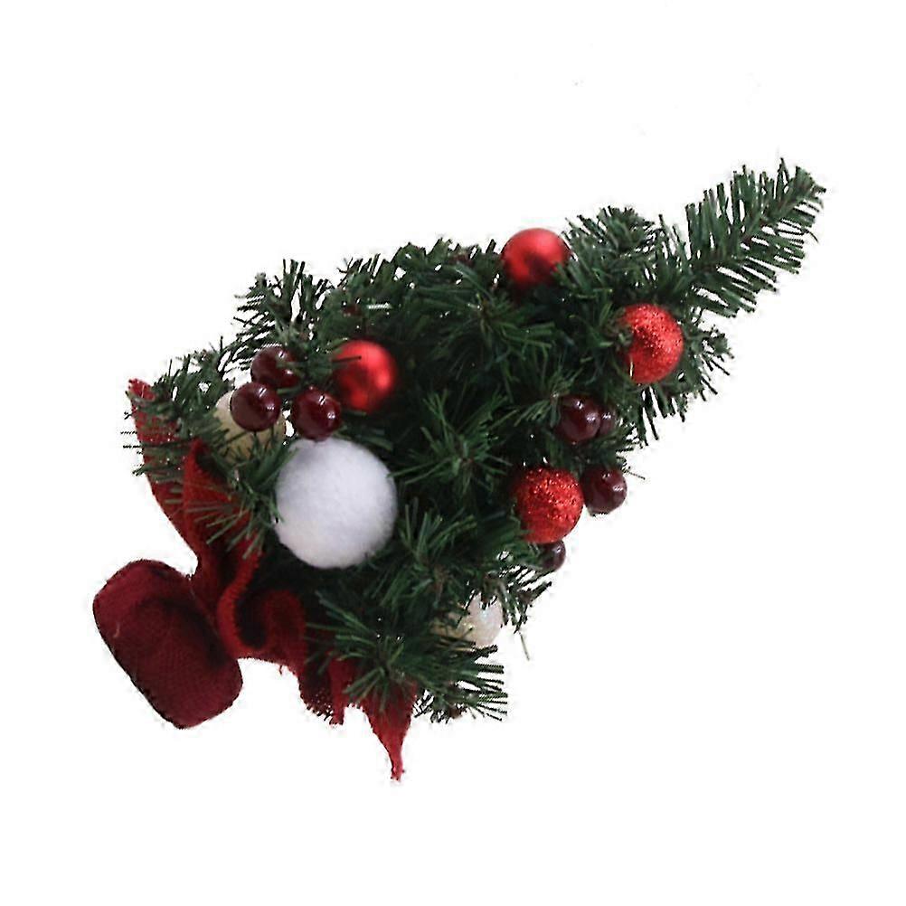 Mini Christmas Tree Decoration Desktop Faux Tree For Family Party Assorted Color PVC 1Pack