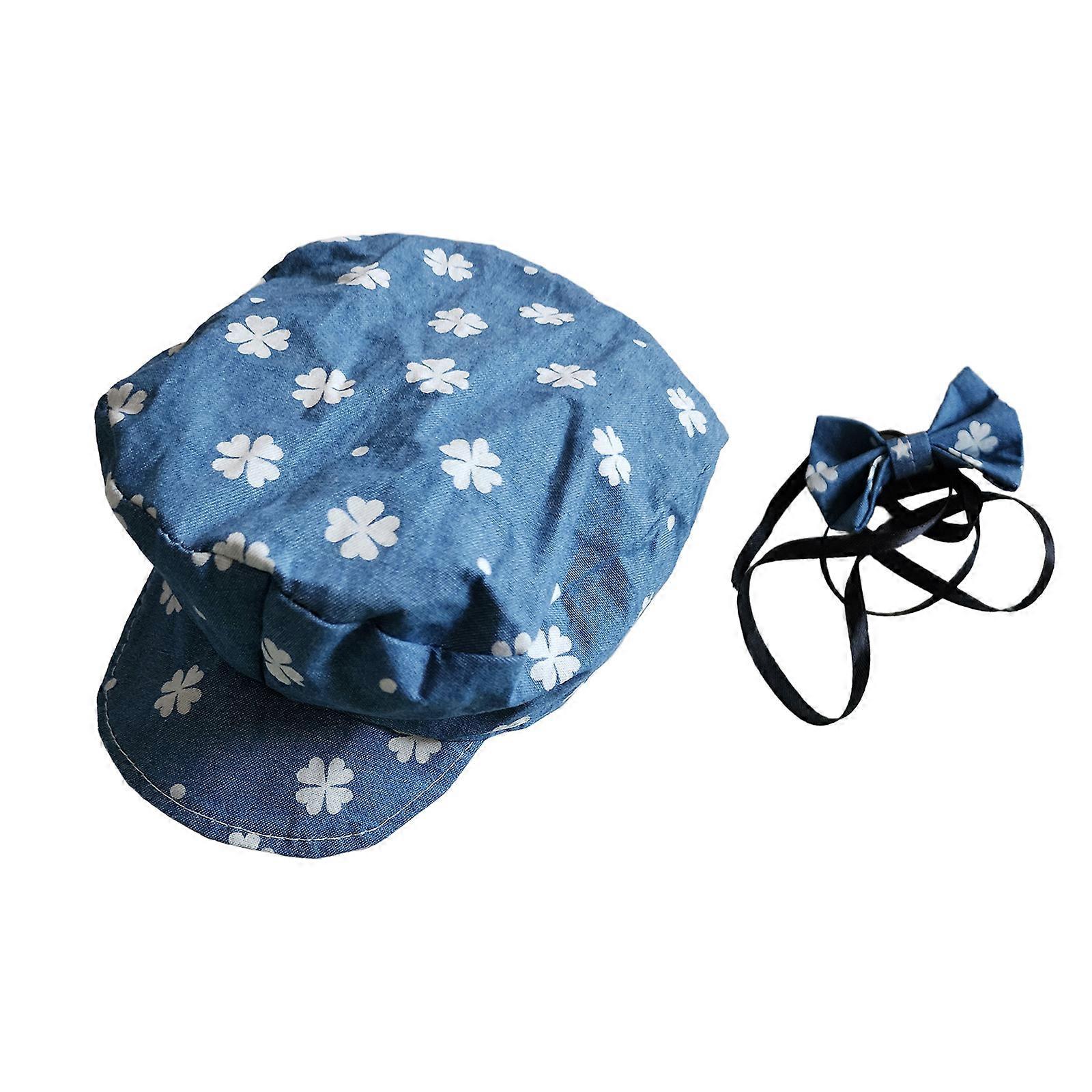 Newborn Gentlemen Hat with Tie set Little Gentleman Bowtie Hat with Bowtie set Baby Photo Shoot Props for Special Event Multicolor