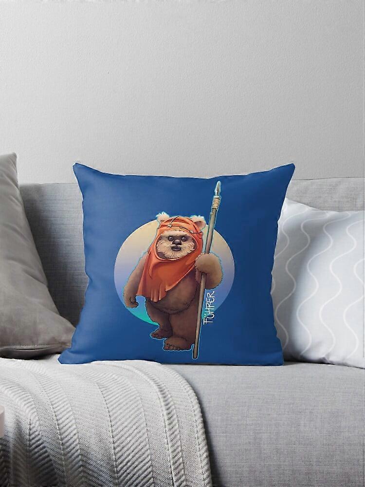 Uma NOVA capa de almofada Ewok para sofá de 18 x 18 polegadas