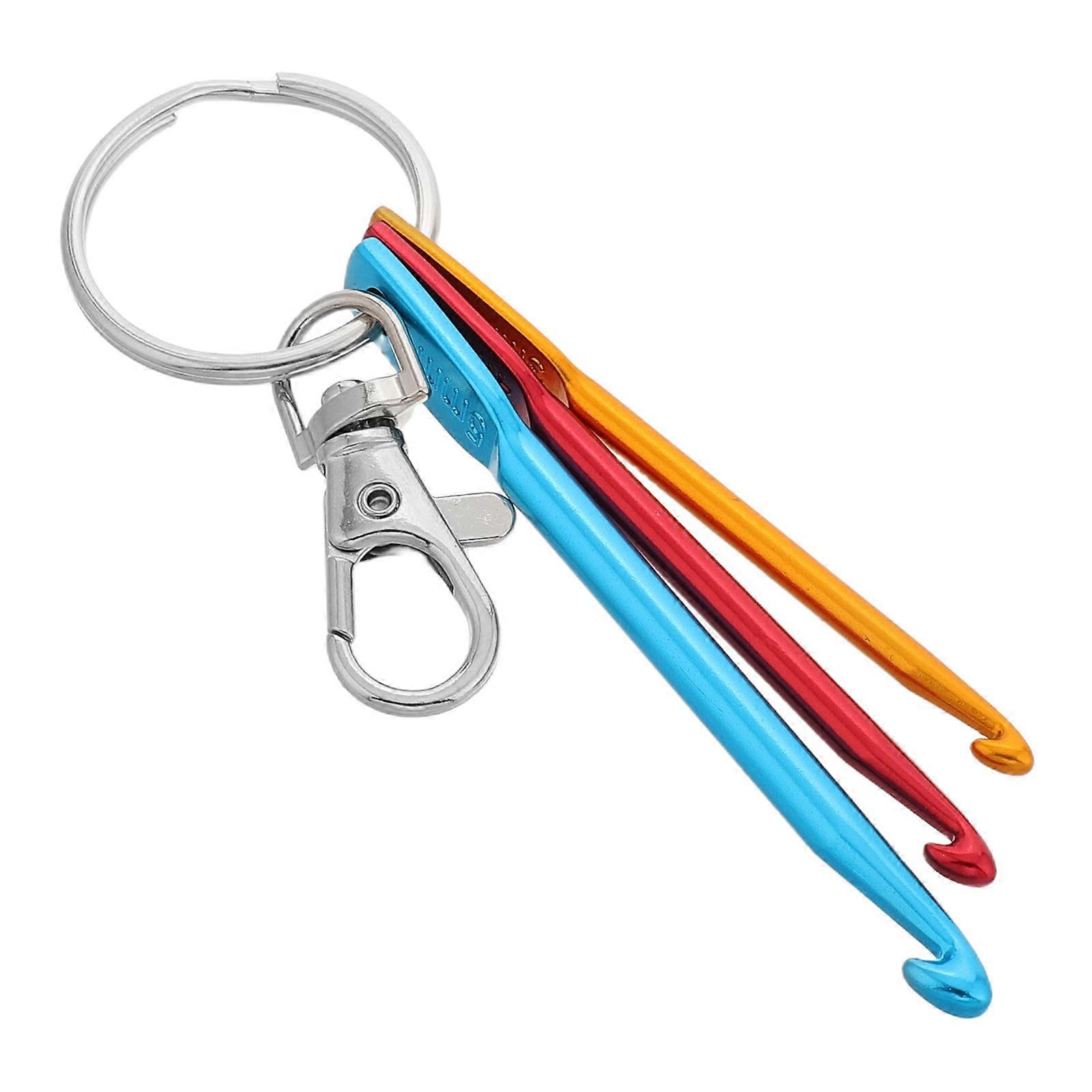 Mini Aluminum Crochet Hook Keychain for Knitting Small Crochet Tools