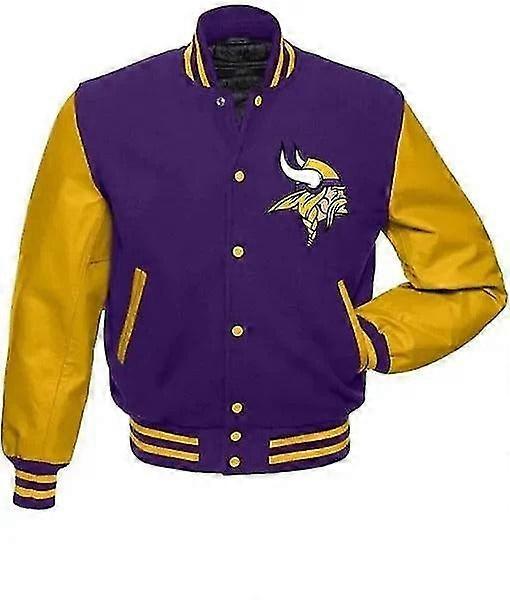 Varsity Wool  With Leather Sleeves Jacket-08