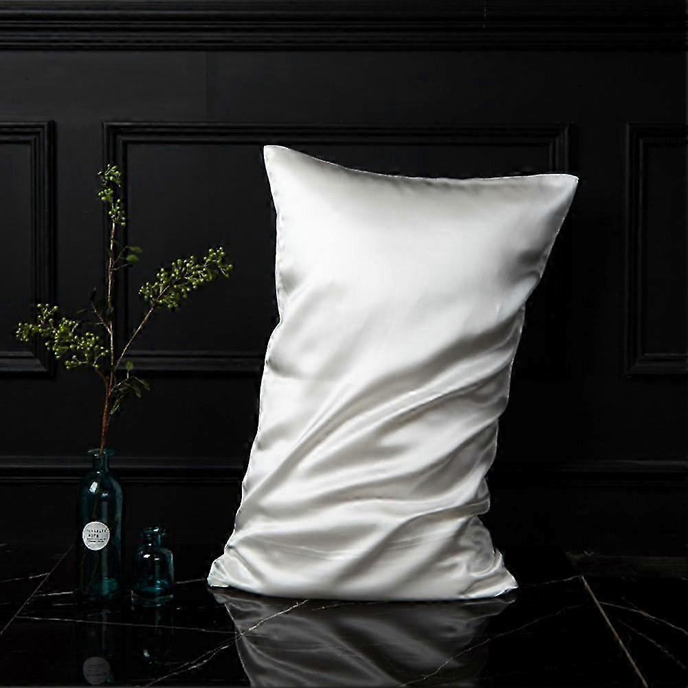 Silk Pillowcase for Nordic Bedrooms - Solid Color Standard Size