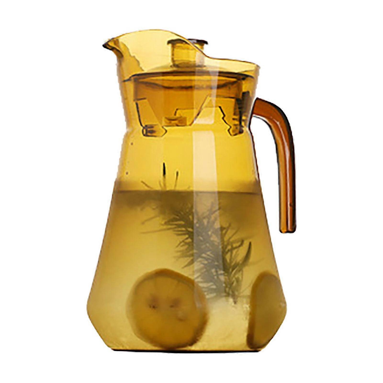 Giyblacko Acrylic Pitcher 1100ML Clear Plastic Pitcher with Lid, Heat-Resistant for Tea, Lemonade, Juice, Milk - Small Water Pitcher