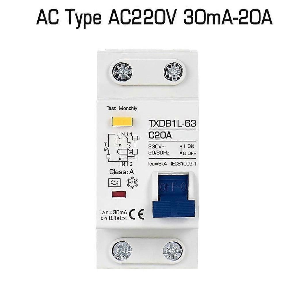 MCB RCCB RCD Type A/AC RCBO DPNL Residual Current Circuit Breaker