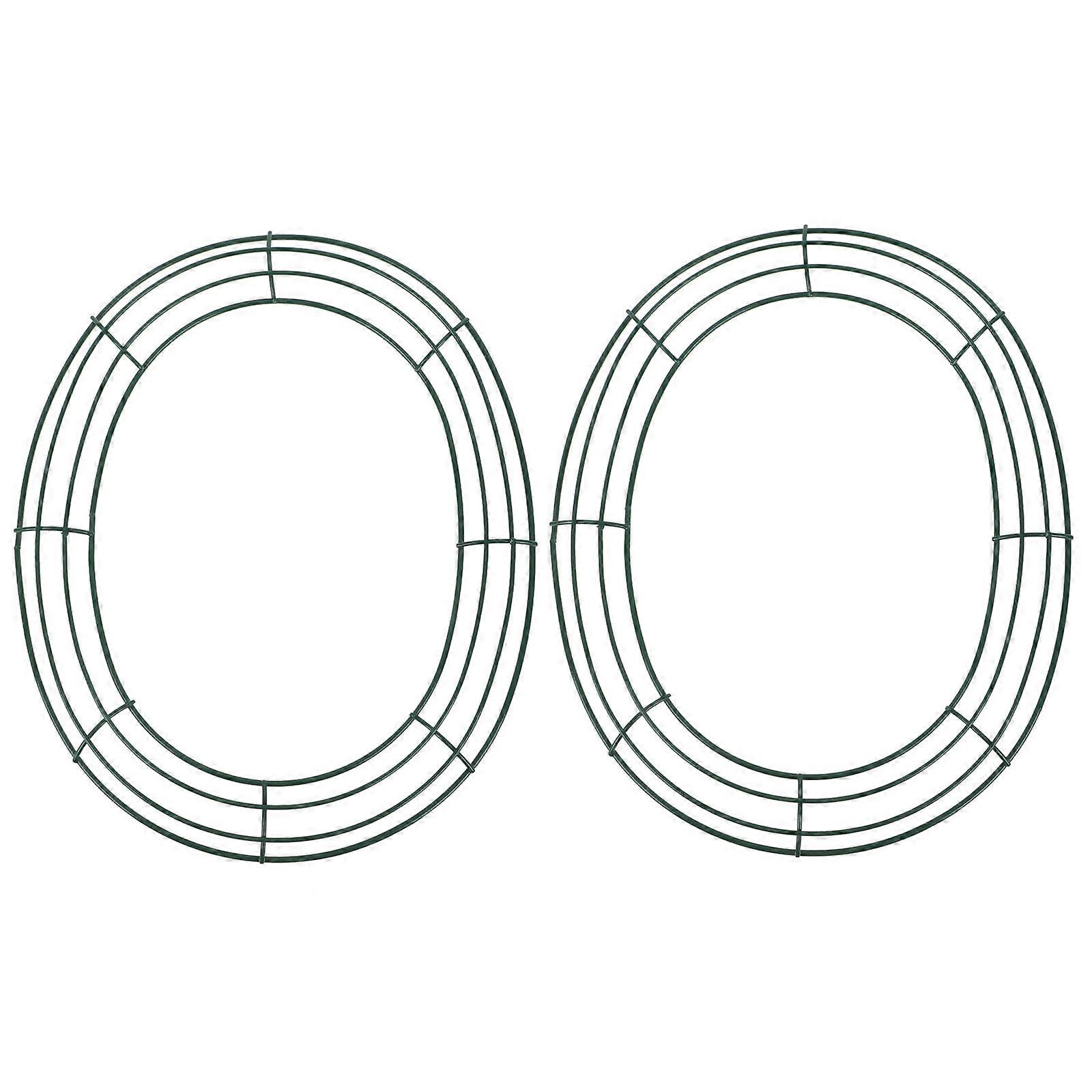 2Pcs Egg Shaped Wreath Frames Easter Wreath Making Rack DIY Craft Supplies