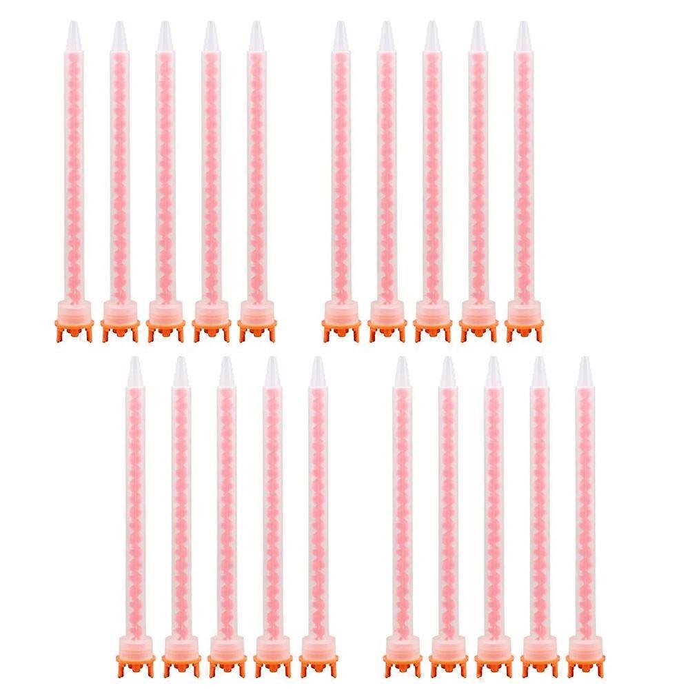 20pcs Epoxy Mixing Nozzle Static Mixing Nozzle MFHX08-18T Adhesive Cartridges Tip Mixer Nozzles (4:1/10:1 Ratio)