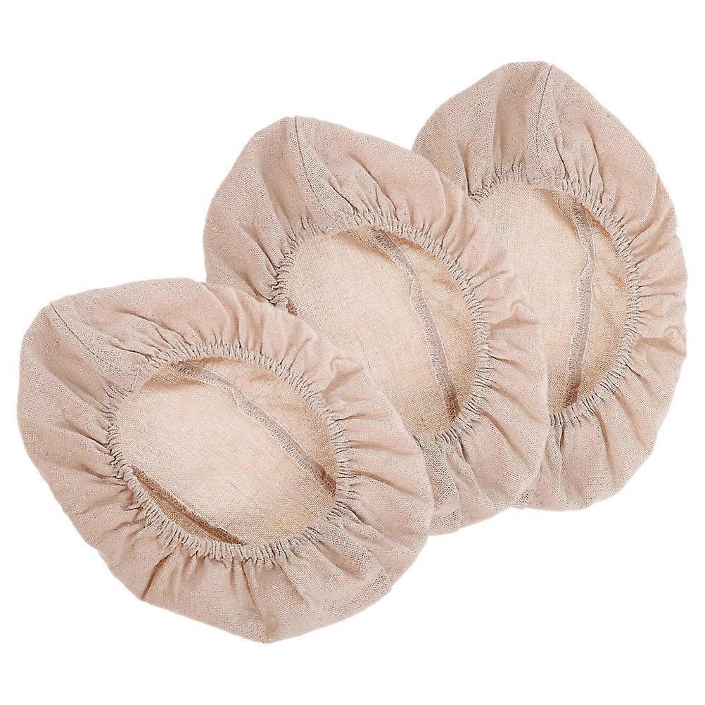 Gärkörbchen-Tuch, oval, hellbraun, Baumwolle, 3-teilig