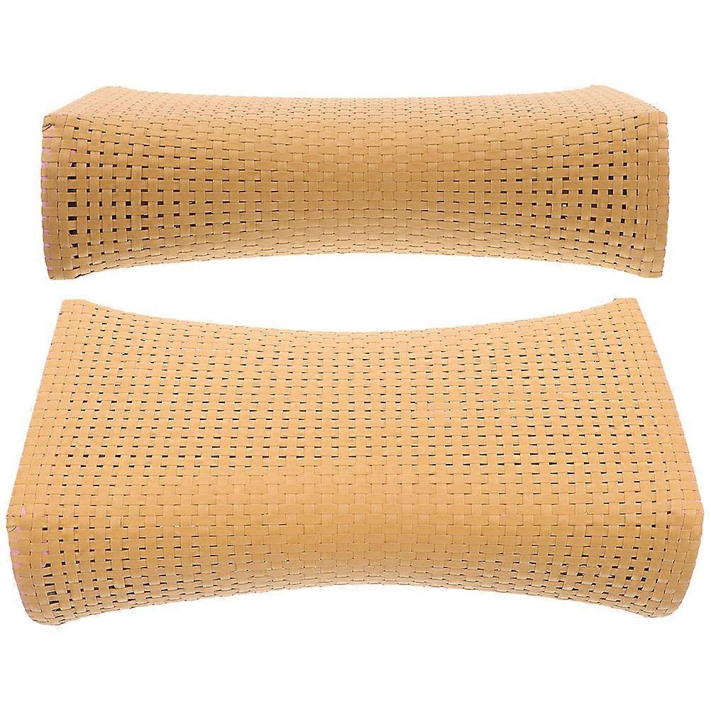 Ergonomically Designed Sauna Pillow for Comfortable Support Lightweight and Plastic Material Light Yellow 2 Pcs