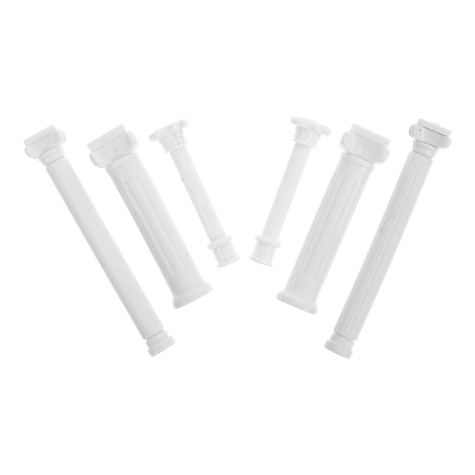 Roman Pillar Miniature Model for DIY 6Pcs Plastic Sand Table Decor