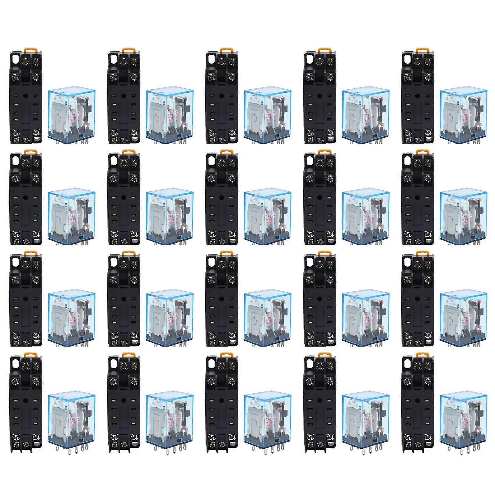 20X 220/240V AC Coil DPDT Power Relay MY2NJ 8 Pin W Socket Base