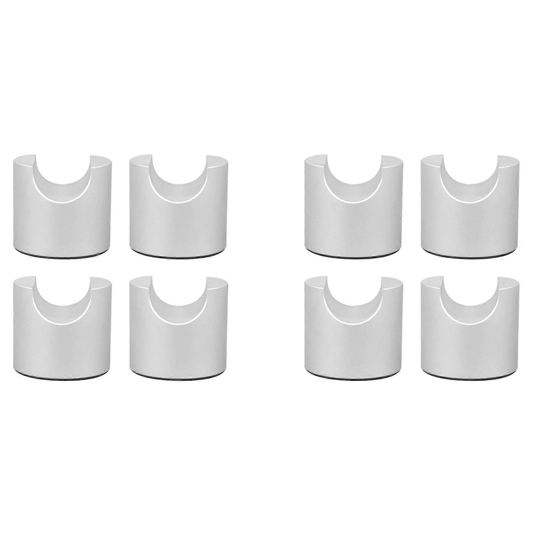 8pcs HIFI Cable Stand Booster Holder Support Frame Anti-Shock Foot Multi-Function Speaker Cable Trailing Pad Silver
