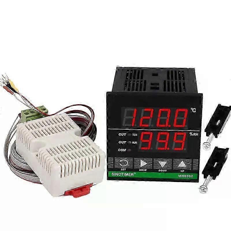 SINOTIMER Temperature Humidity Controller MH0302 Panel Mounted Digital Temperature and Humidity Controller Sensor