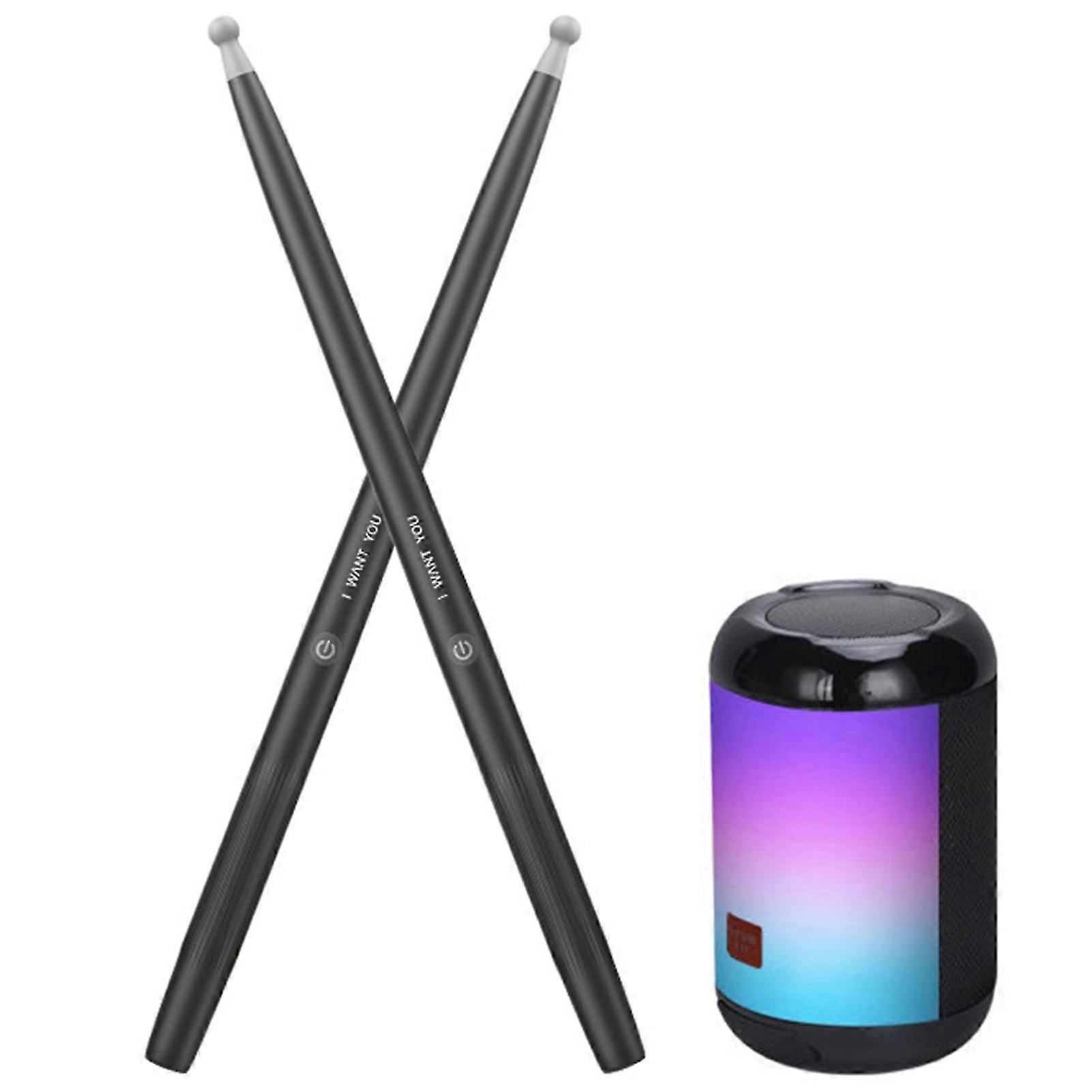 battery powered air drums kit with sticks for practice