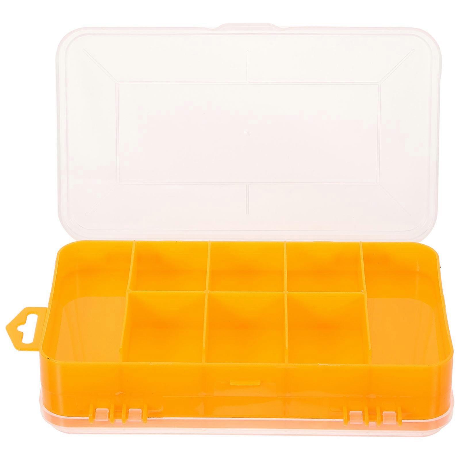 Hardware Organizer Box Plastic Organizer Box for Storage Use 3Pcs Orange
