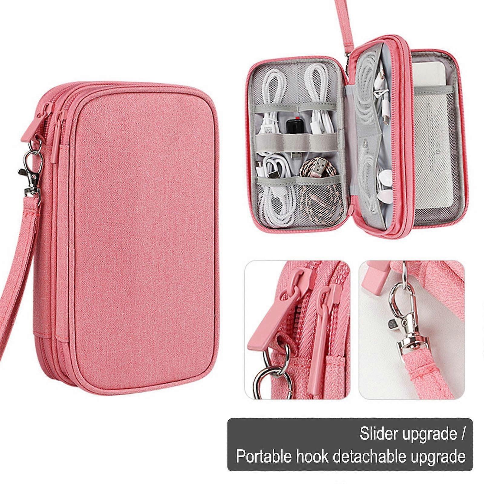 VALSEEL Power Hard Disk Protective Sleeve Compatible with Charging Treasure U Disk Shield Headset Data Cable Storage Bag