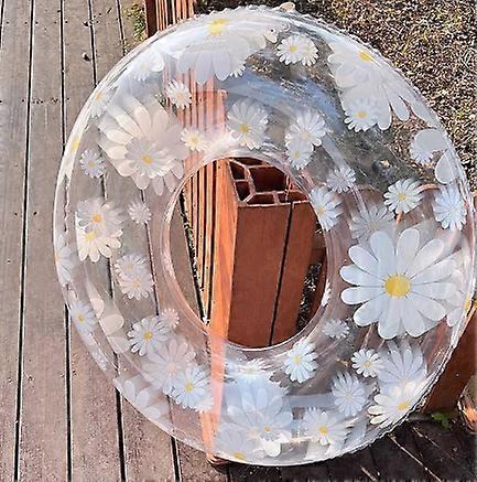 Daisy & Four-Leaf Clover Inflatable Swim Ring – Fun Floral Pool Float for Summer