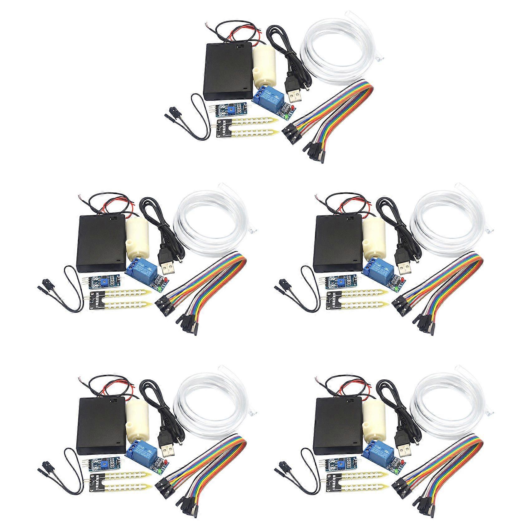 5X Automatic Irrigation Module DIY Kit Automatic Watering Module Soil Moisture Detection Automatic Water Pumping