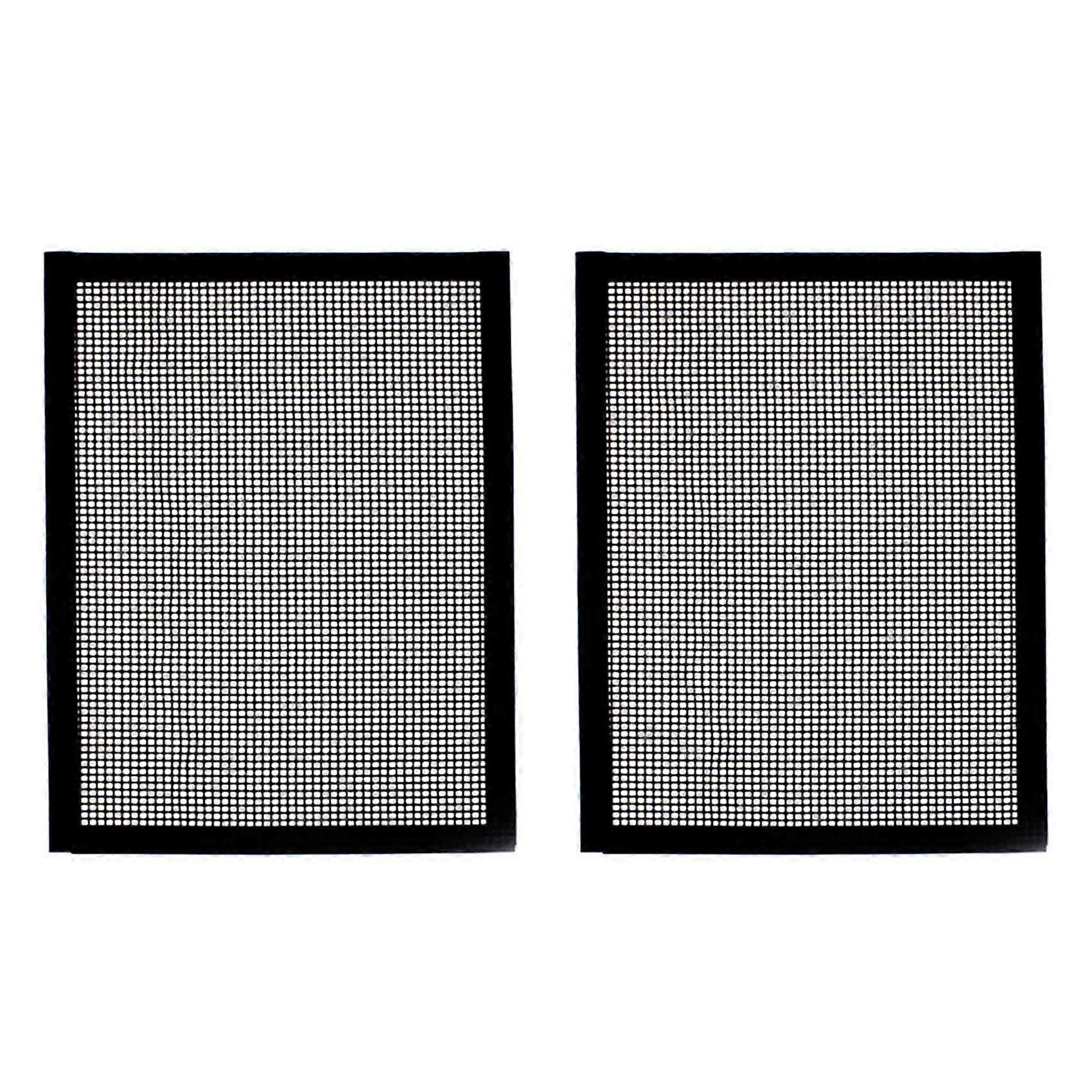 2X BBQ Grill Grid Mat Non-Stick Mesh Matts Barbeque Reusable Baking Net