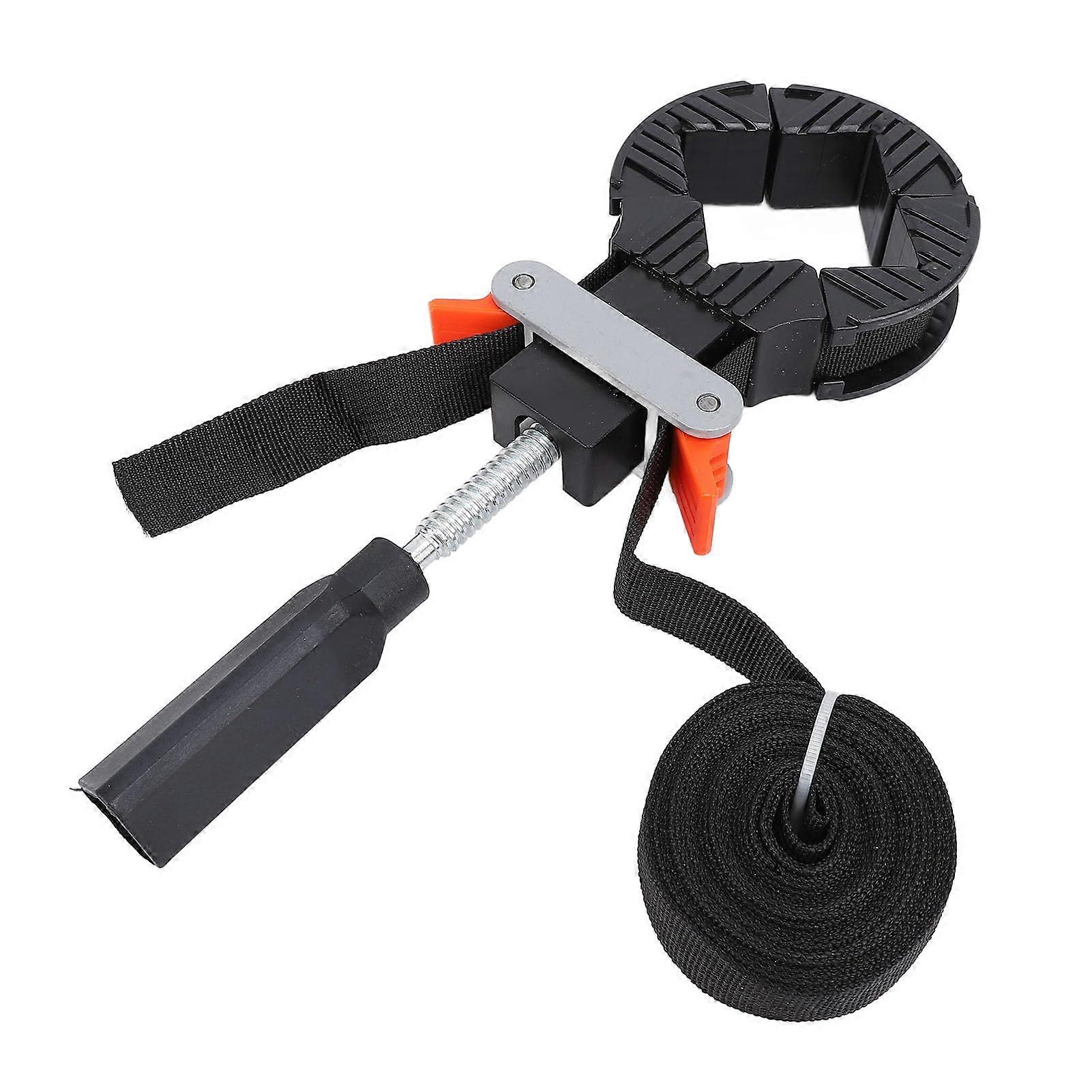 Adjustable Woodworking Band Clamp with 32ft Extra Long Nylon Strap and Quick Release for Picture Frames