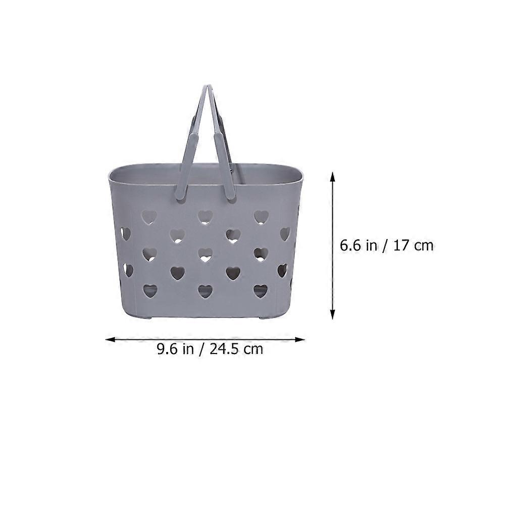 Bathroom Storage Basket for Toys 2Pcs Handheld Plastic Hollow Baskets