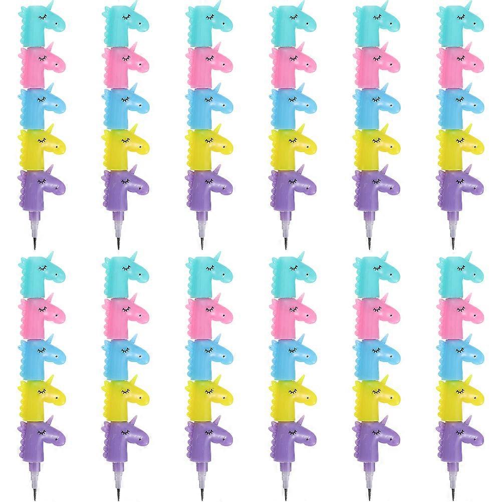 Kids Pencils Unicorn Stackable Pencils for Writing Use 12Pcs Set