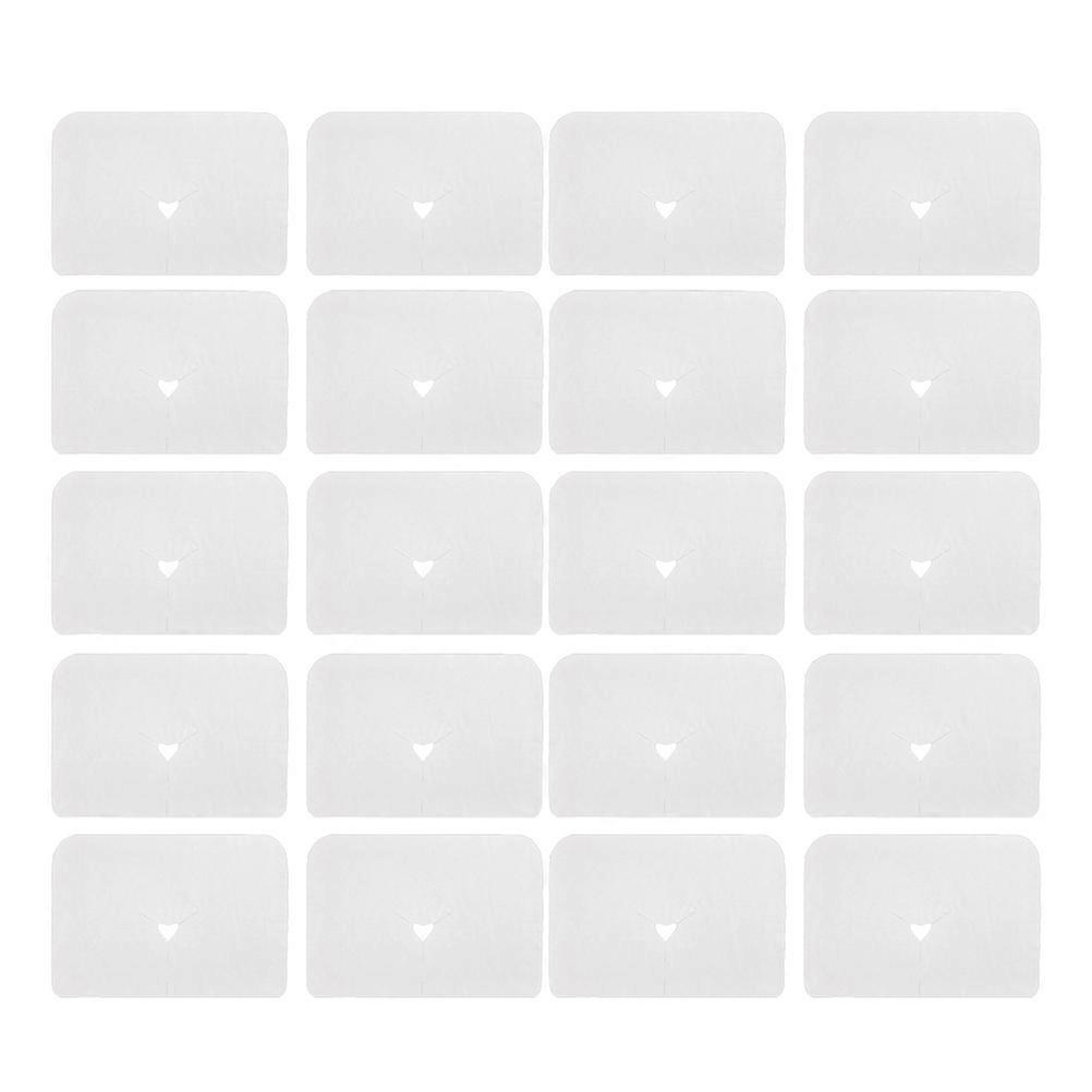 Disposable Headrest Covers U-Shaped for Massage Bed Hole 100Pcs White