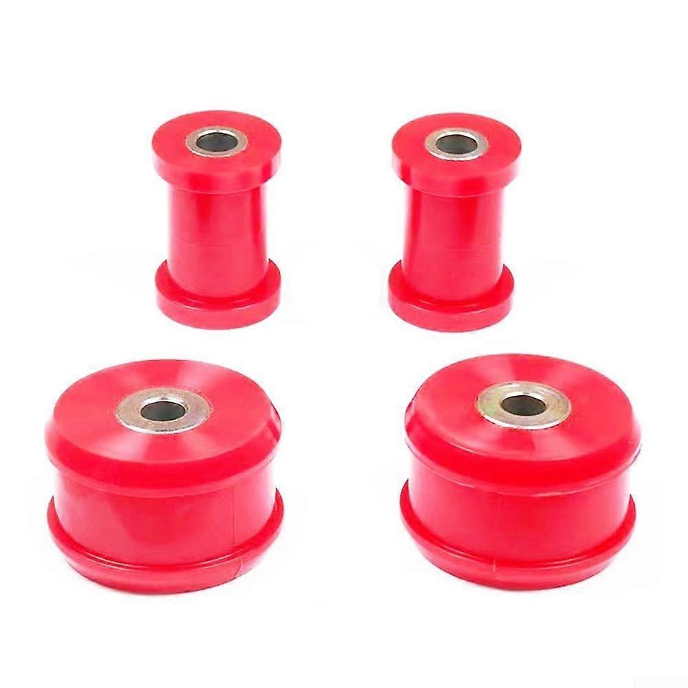 Front Control Arm Bushings Kit Red Polyurethane Enhanced Suspension Stability LongLasting Build