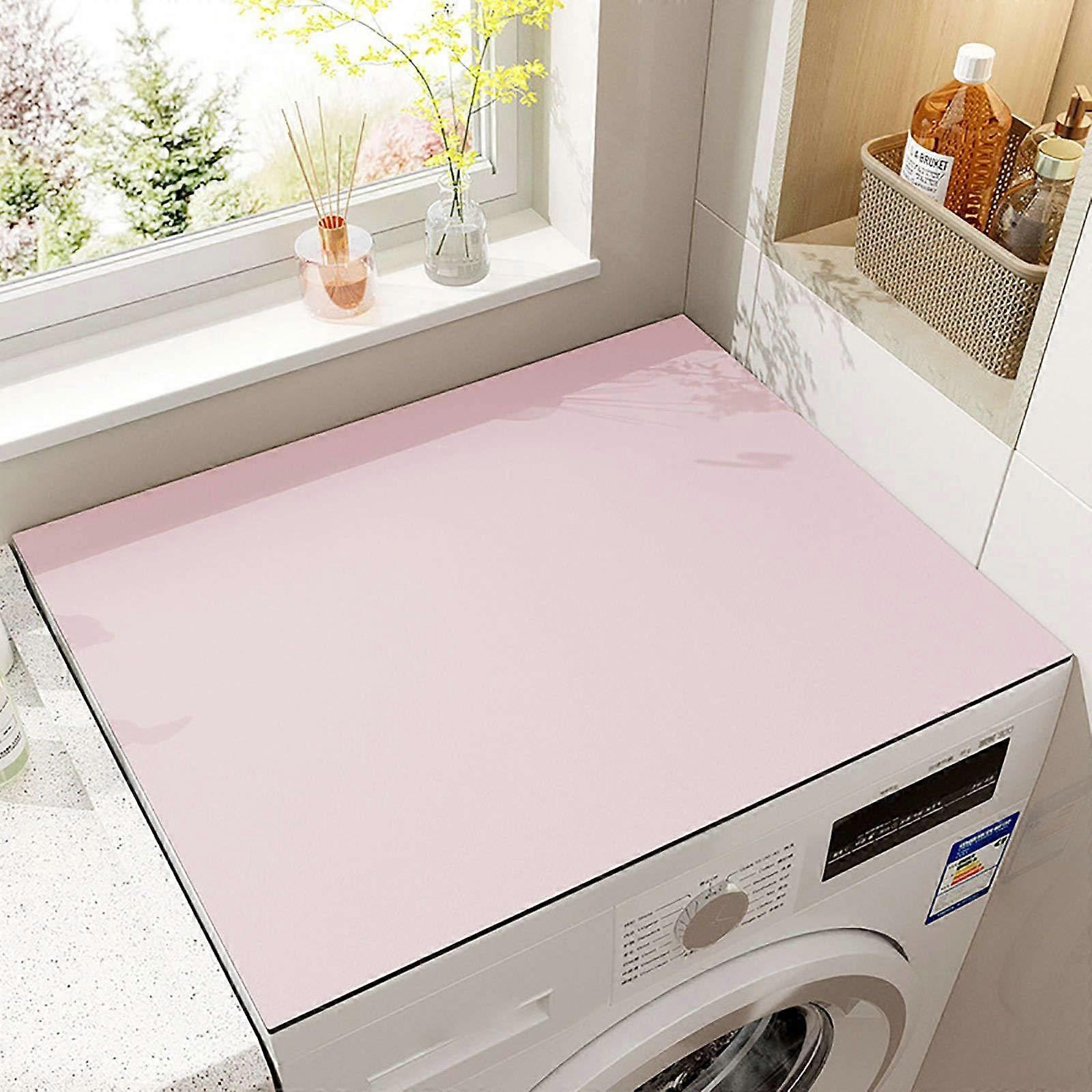 Washer and Dryer  Cover Light Pink 50x60cm Dustproof NonSlip QuickDrying Protector