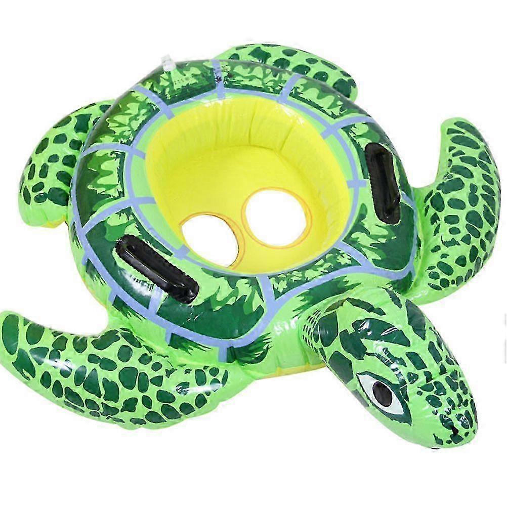 26-27 Baby Turtle Ride Swimming Ring, Inflatable Pool Float for Toddlers
