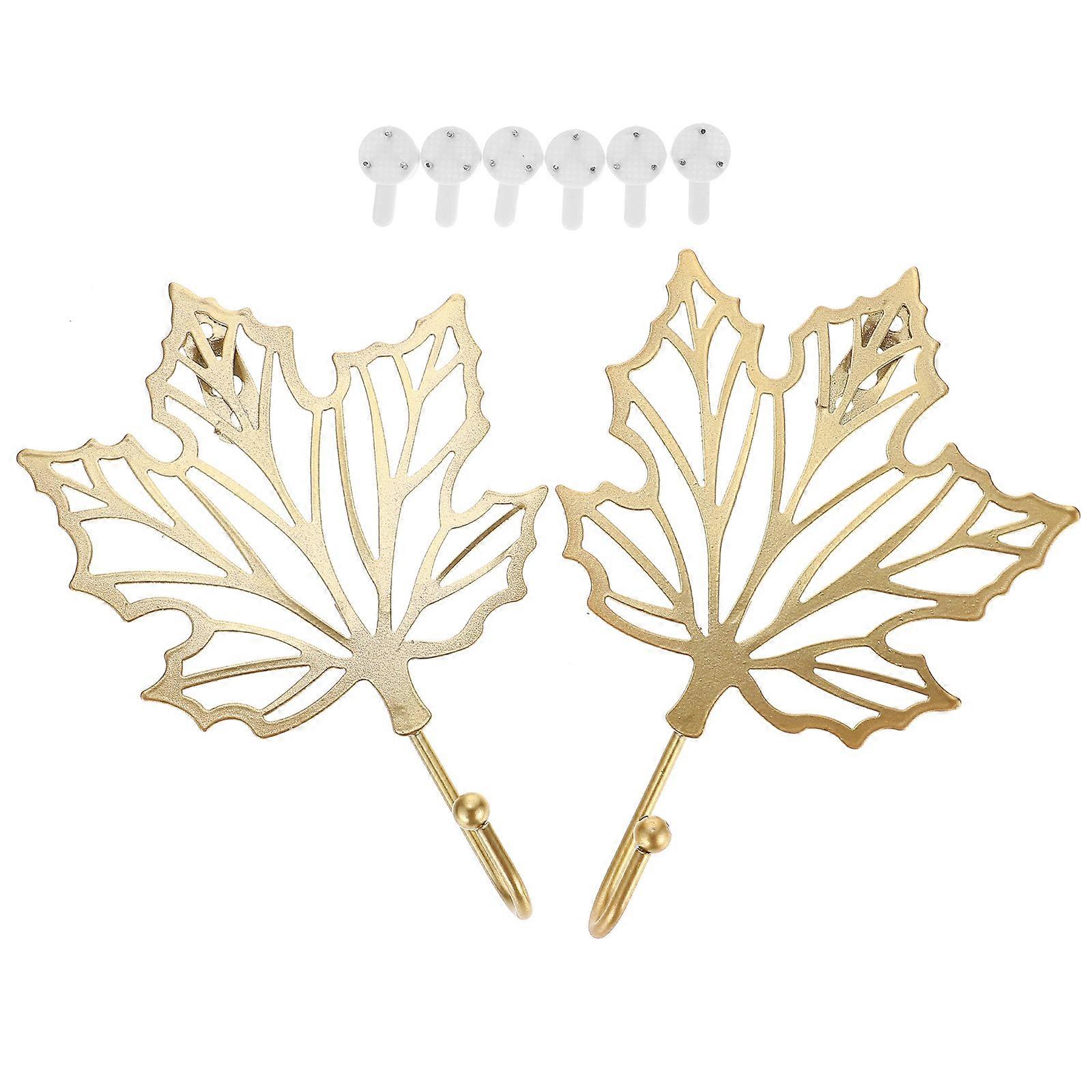 Household Coat Hook Leaf Shape Clothes Hook for Hanging 4Pcs Nordic Style