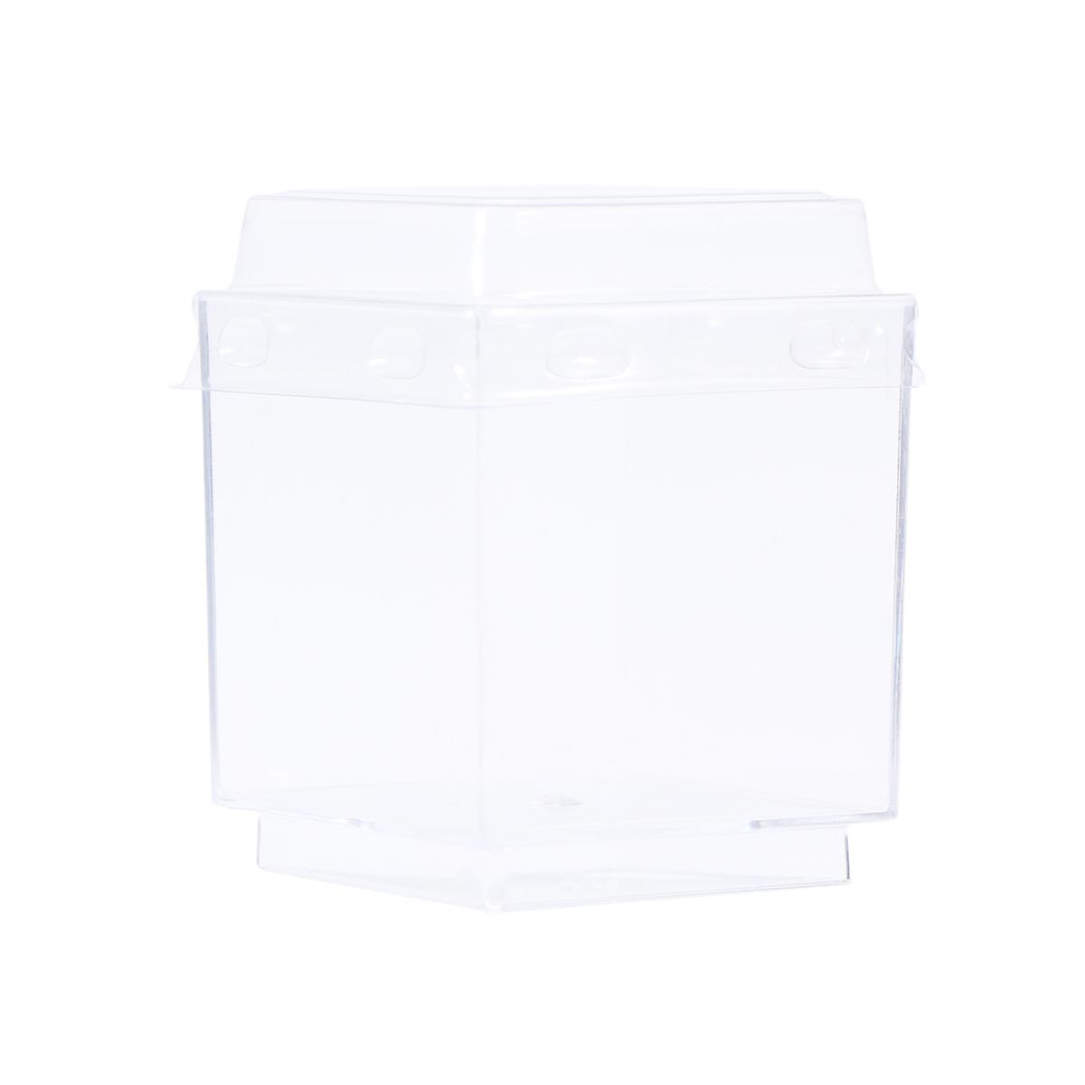 Mousse Cups Square Container for Storage Transparent 10Pcs with Cover