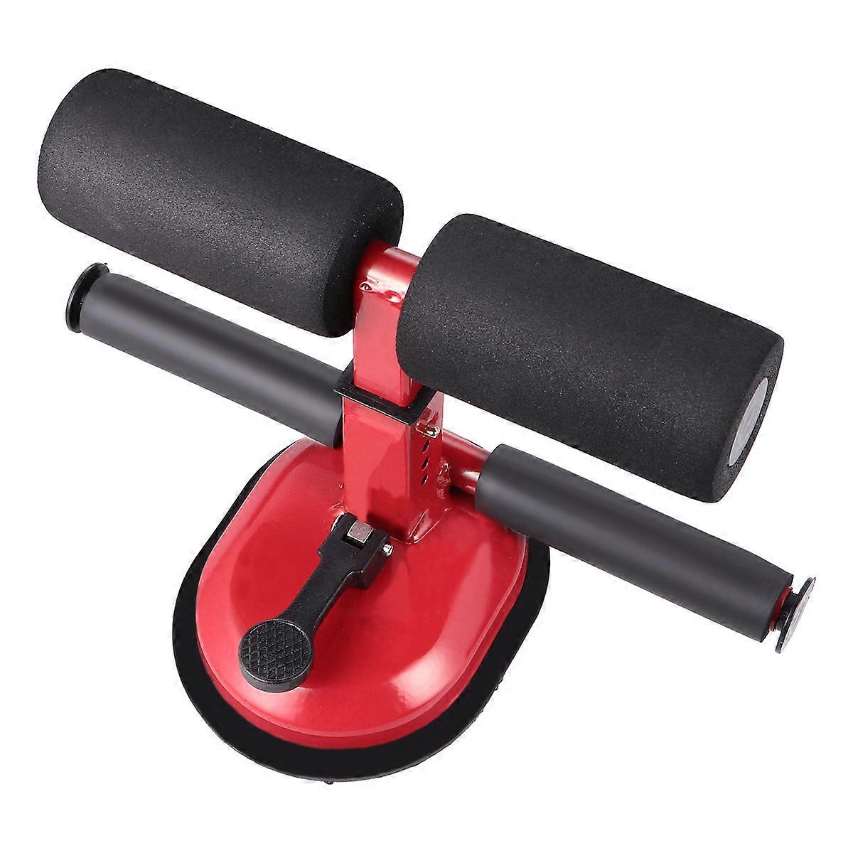 Fitness Bar Sit-Up Tool for Abdominal Training 1Pcs Red Suction Cup