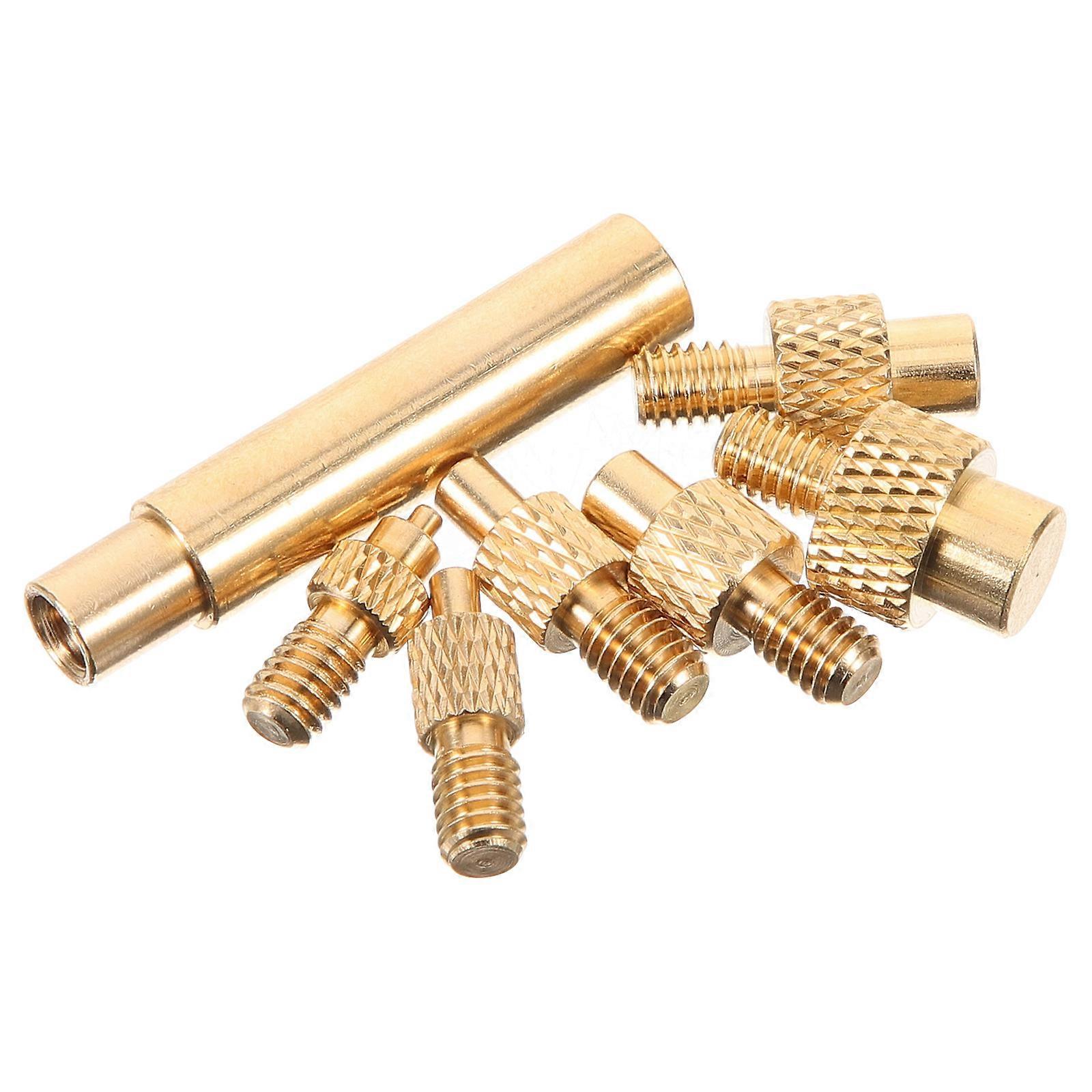 Golden Brass Heat Set Insert Tool for Soldering with Knurled Nut Design 1 Set