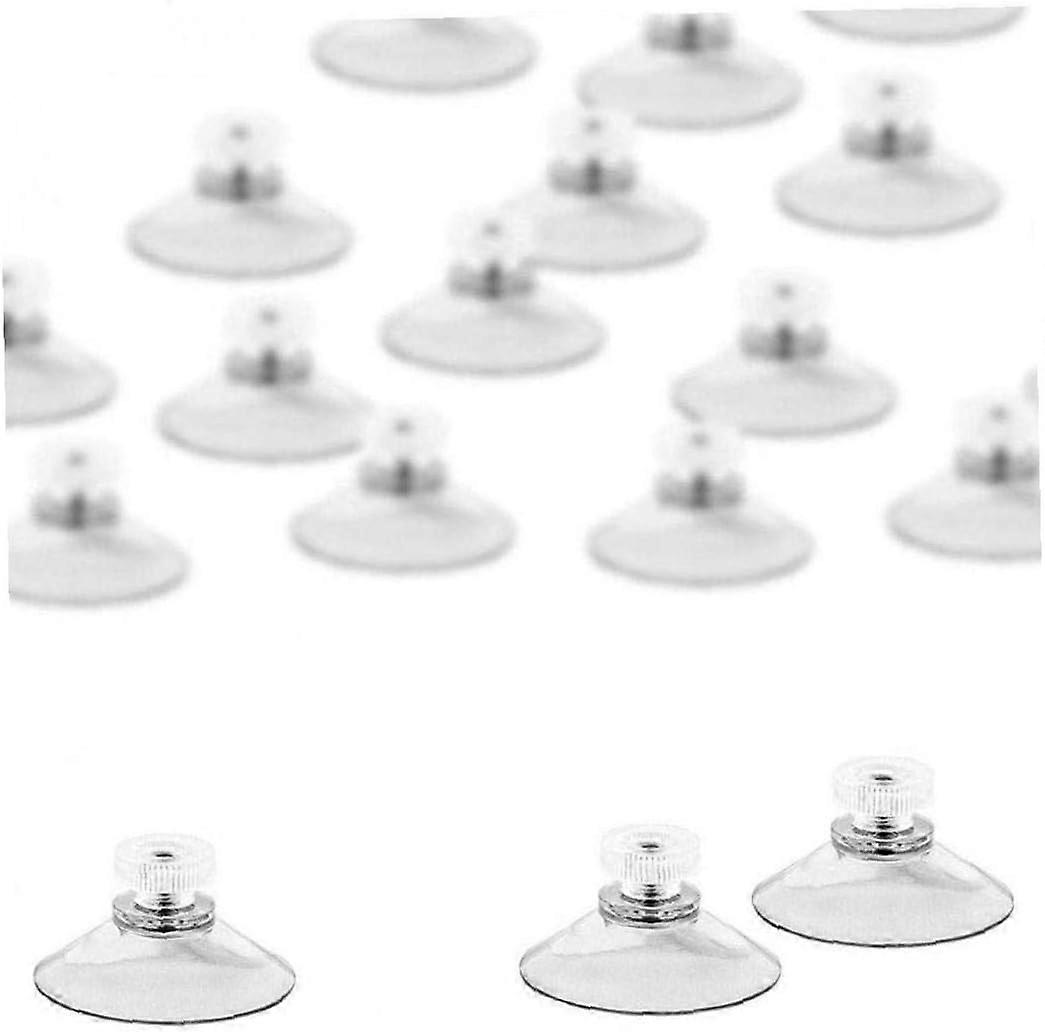 12pcs Clear M4 Thread 40mm Suction Cup Hooks with Knurled Nut for Kitchen and Bathroom