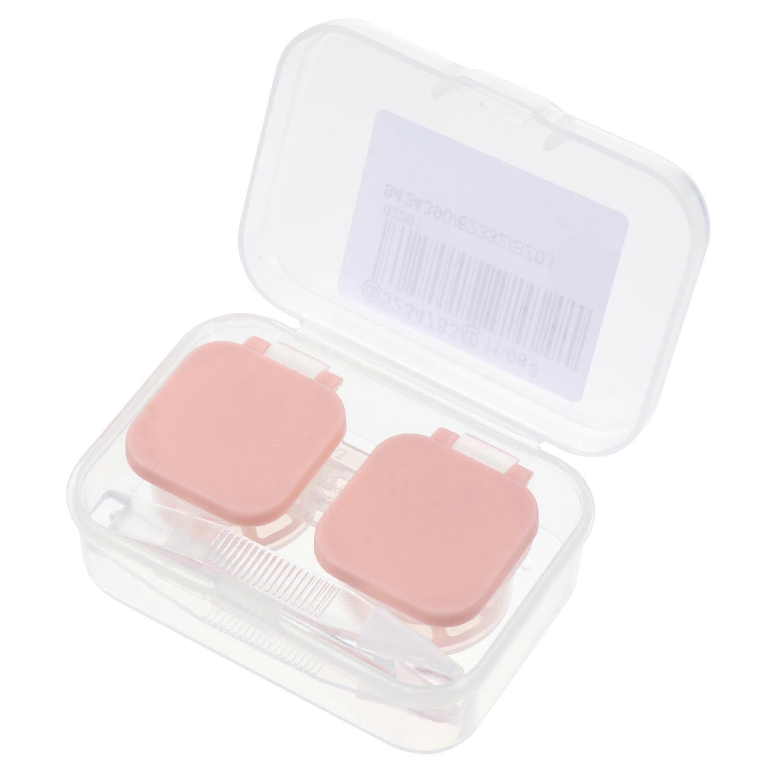 Lens Case Automatic Eyewear Storage Box for Storage 2Pcs Chocolate