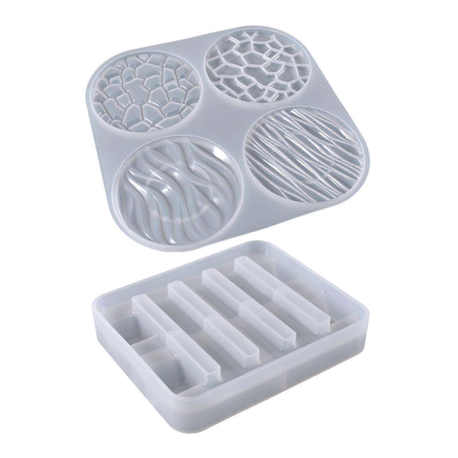 Silicone Coaster Mold Different Patterns Tray Mold Epoxy Resin Casting Mold