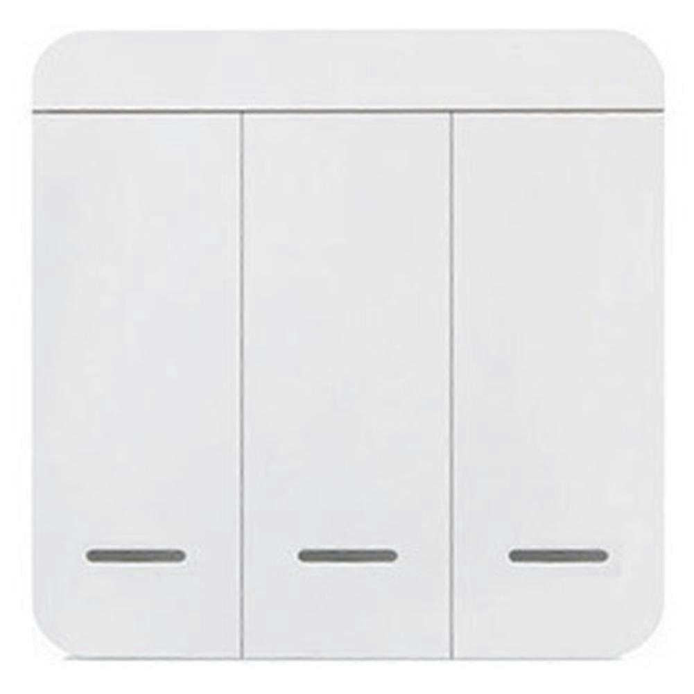 Wireless on OFF 433 Module Remote Control Light Switch 1 2 3 Gang Push Button Wall Light Switch for Light Bulb 3 Gang