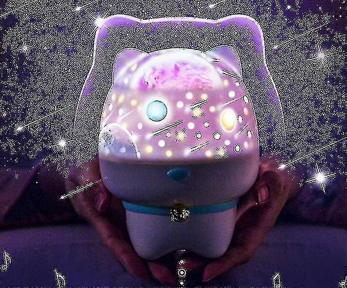 Star Projector, Multi-directional Rotation/Stepless Dimming, Bluetooth Remote Control, Children's Room Night Light