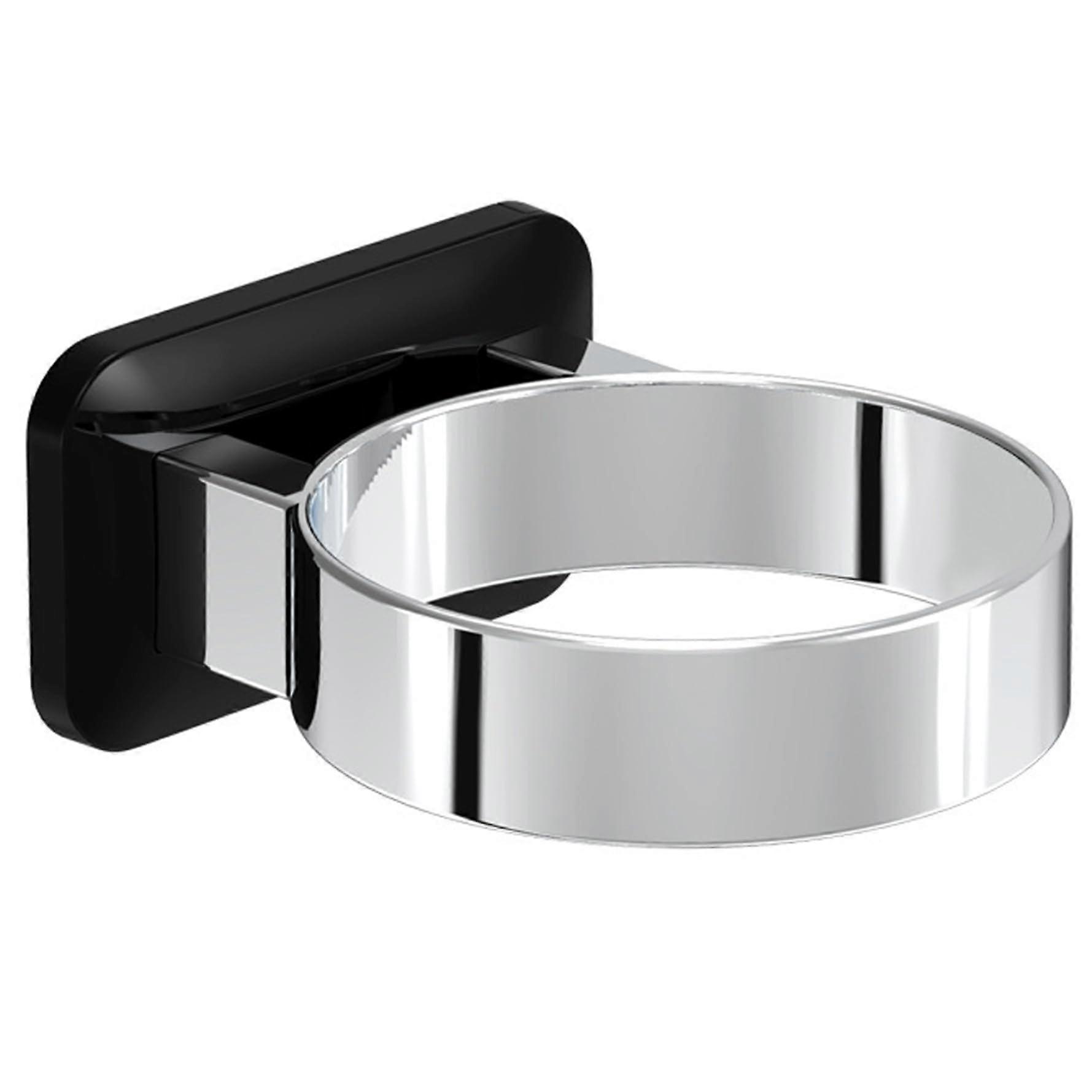 Space Saving Self Adhesive Wall Mounted Hair Dryer Holder with Rust Resistant Bathroom Storage Rack