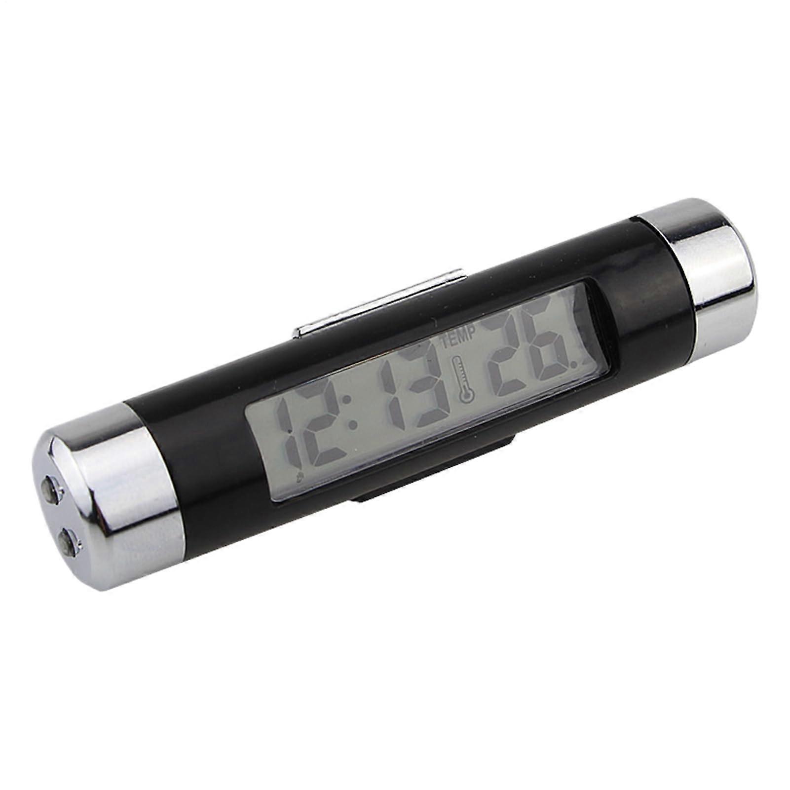 Car Digital Dashboard Clock with Temperature Display, Night Light, Air Vent Mount,  Accuracy